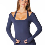Sienna Long Sleeve - Navy - Kikiva Collection