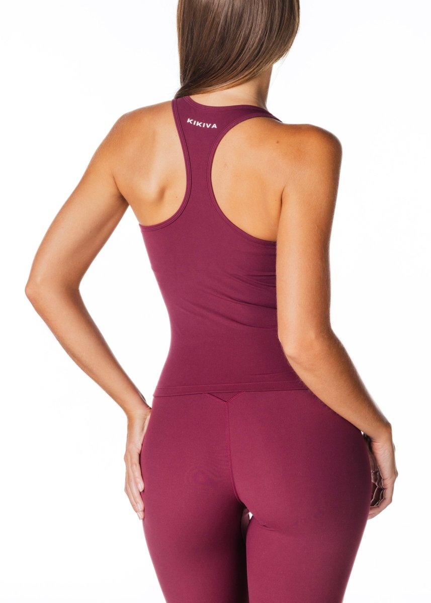 Sienna Singlet - Burgundy - Kikiva Collection