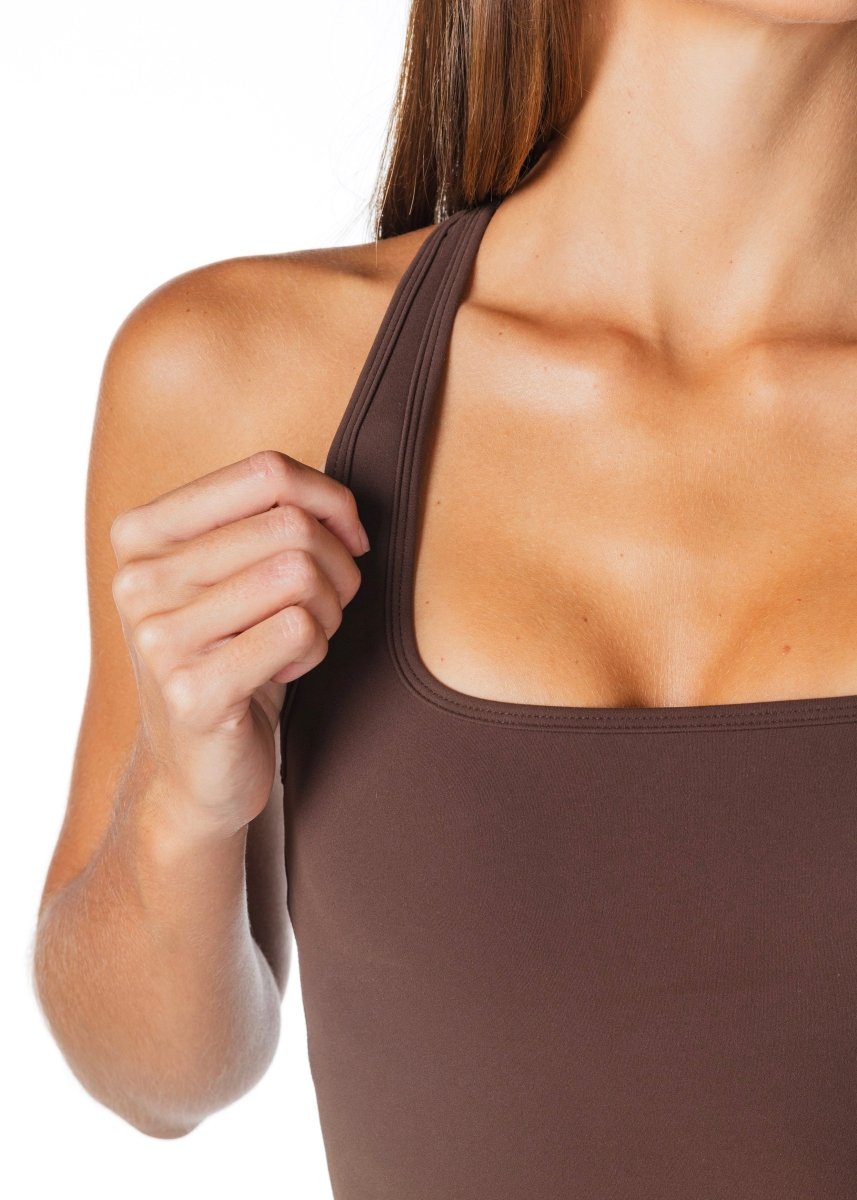 Sienna Singlet - Dark Choc - Kikiva Collection