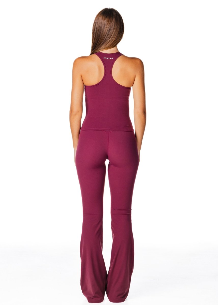 TALL Capsule Flares - Burgundy - Kikiva Collection