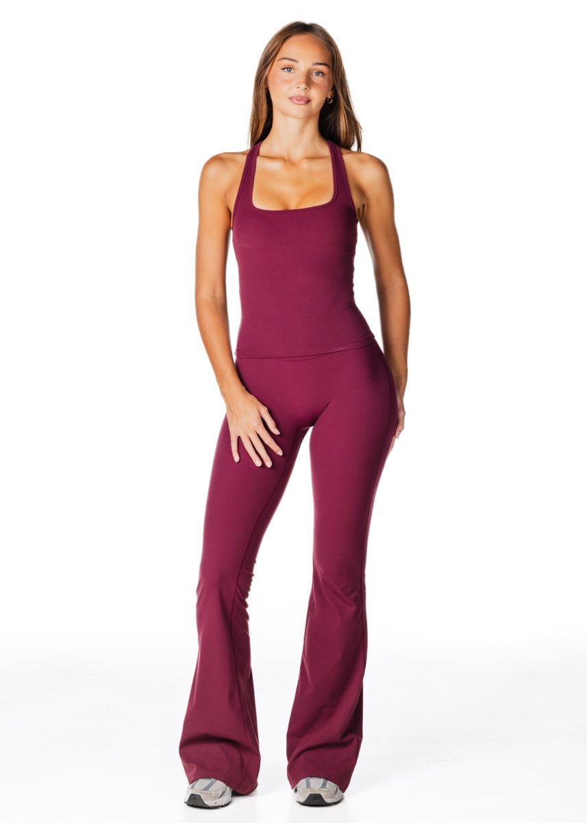 TALL Capsule Flares - Burgundy - Kikiva Collection