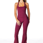 TALL Capsule Flares - Burgundy - Kikiva Collection