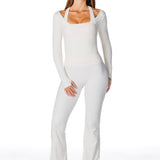 TALL Capsule Flares - Cream - Kikiva Collection