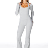 TALL Capsule Flares - Light Grey - Kikiva Collection