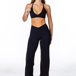TALL Cross Over 'Flow' Flares - Black - Kikiva Collection