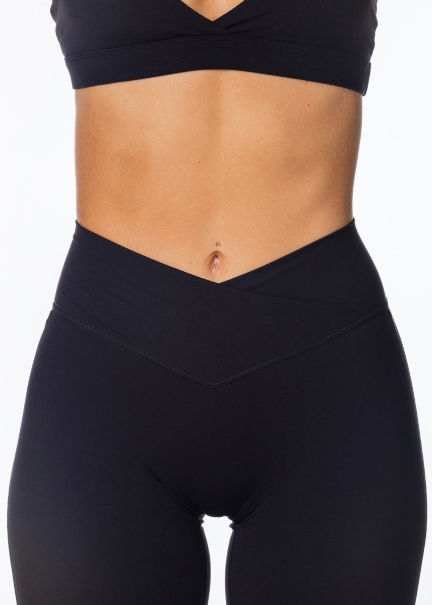 TALL Cross Over 'Flow' Flares - Black - Kikiva Collection