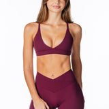 TALL Cross Over 'Flow' Flares - Burgundy - Kikiva Collection