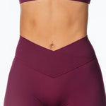 TALL Cross Over 'Flow' Flares - Burgundy - Kikiva Collection