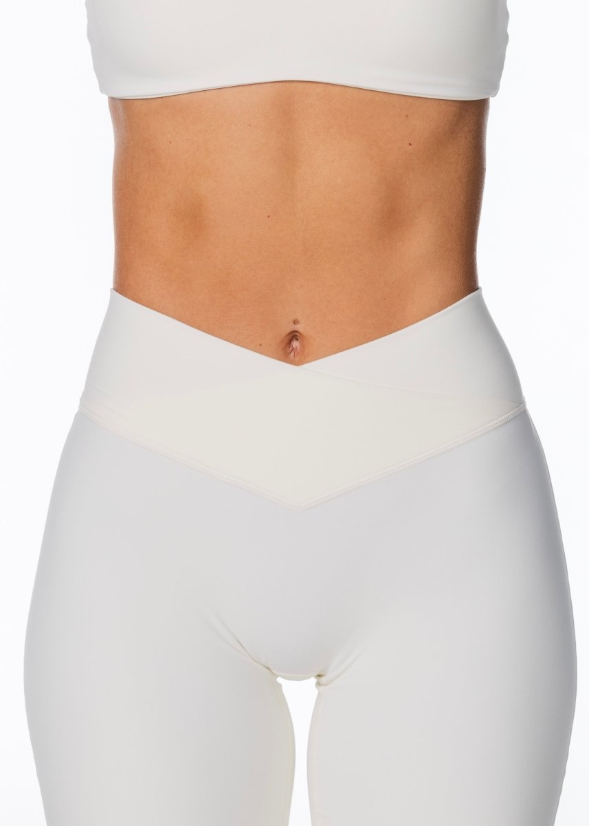 TALL Cross Over 'Flow' Flares - Cream - Kikiva Collection