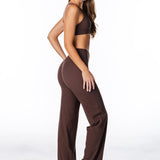 TALL Cross Over 'Flow' Flares - Dark Choc - Kikiva Collection