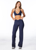 TALL Cross Over 'Flow' Flares - Dark Navy - Kikiva Collection