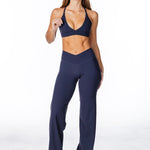 TALL Cross Over 'Flow' Flares - Dark Navy - Kikiva Collection