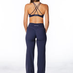 TALL Cross Over 'Flow' Flares - Dark Navy - Kikiva Collection