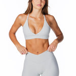 TALL Cross Over 'Flow' Flares - Light Grey - Kikiva Collection