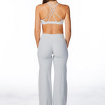 TALL Cross Over 'Flow' Flares - Light Grey - Kikiva Collection