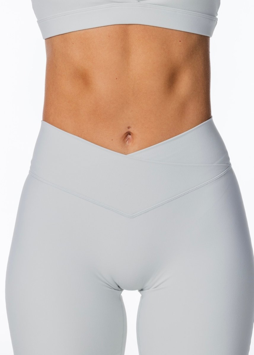 TALL Cross Over 'Flow' Flares - Light Grey - Kikiva Collection