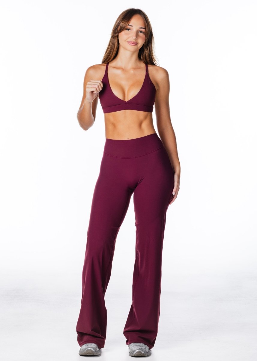 TALL 'Flow' Flares - Burgundy - Kikiva Collection