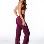 TALL 'Flow' Flares - Burgundy - Kikiva Collection