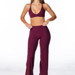 TALL 'Flow' Flares - Burgundy - Kikiva Collection