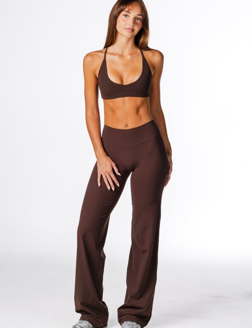 TALL 'Flow' Flares - Dark Choc - Kikiva Collection