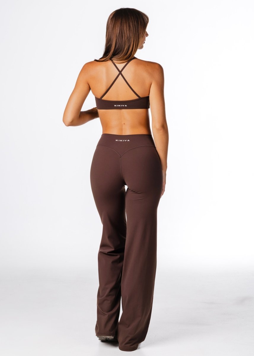 TALL 'Flow' Flares - Dark Choc - Kikiva Collection