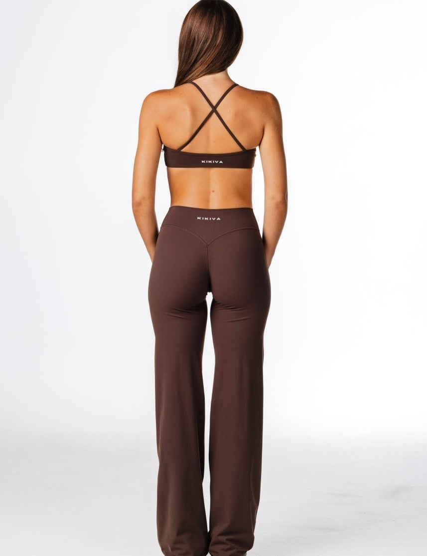 TALL 'Flow' Flares - Dark Choc - Kikiva Collection