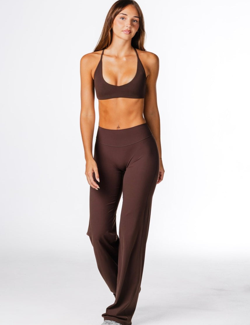 TALL 'Flow' Flares - Dark Choc - Kikiva Collection