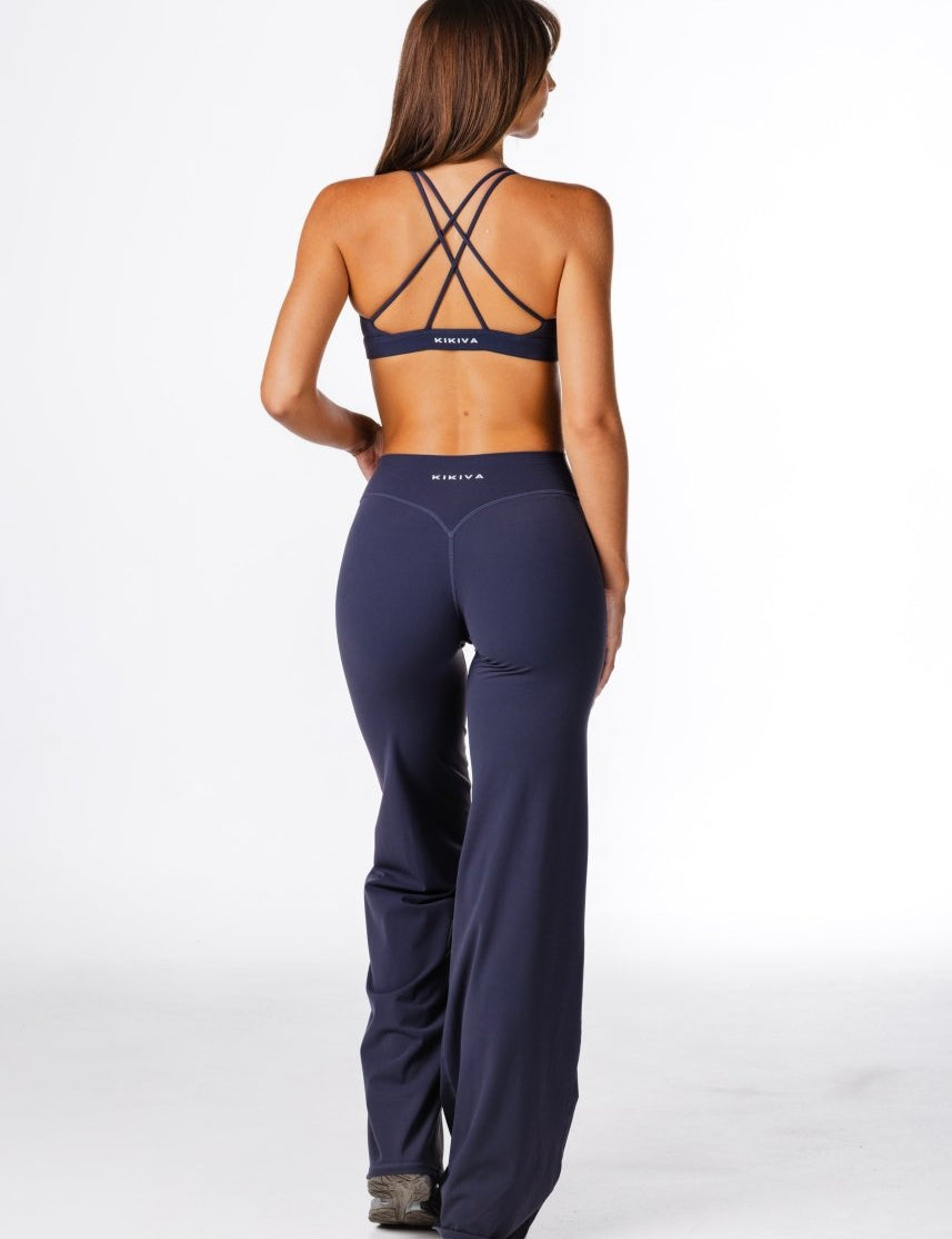 TALL 'Flow' Flares - Dark Navy - Kikiva Collection