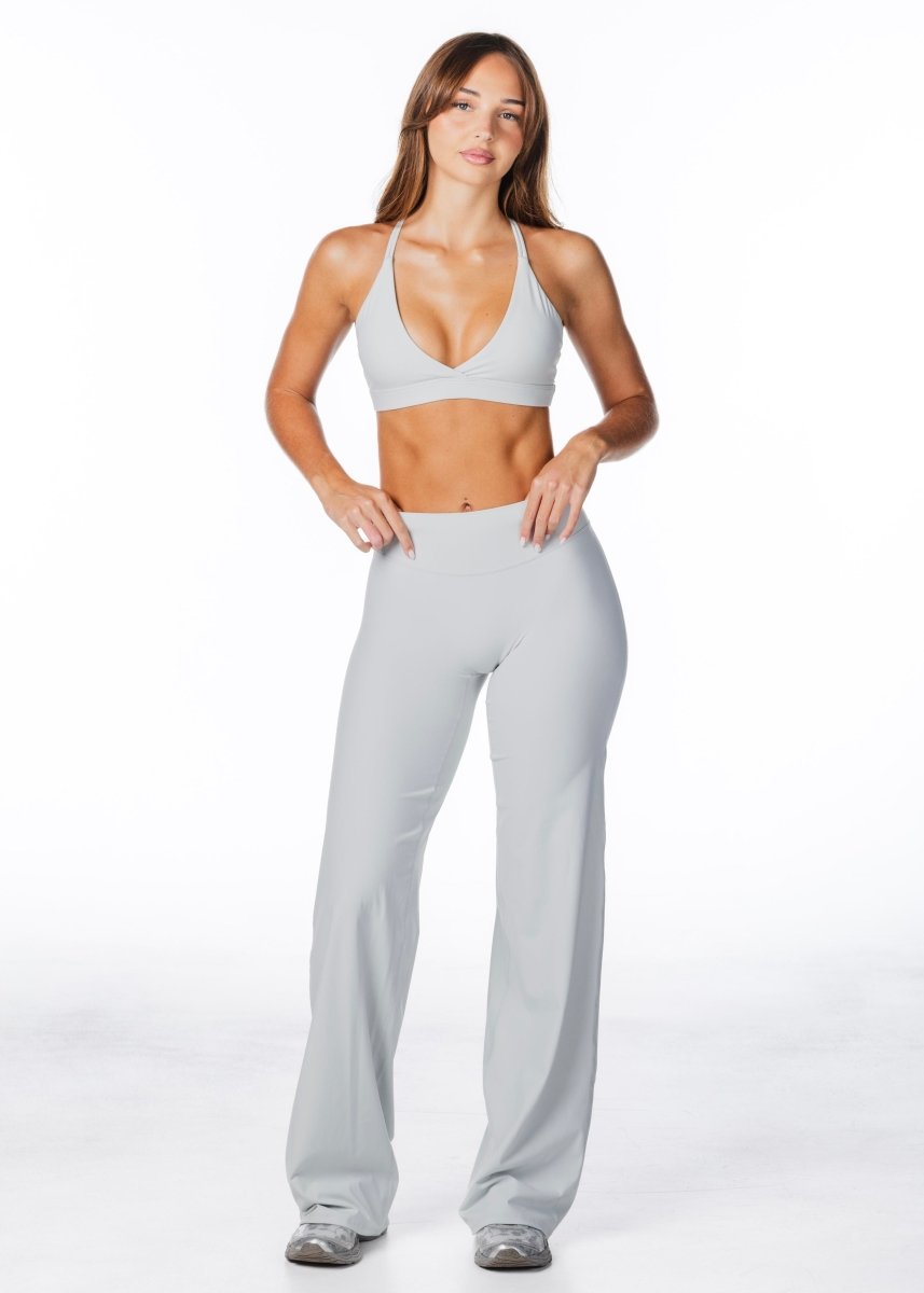 TALL 'Flow' Flares - Light Grey - Kikiva Collection