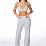 TALL 'Flow' Flares - Light Grey - Kikiva Collection