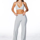 TALL 'Flow' Flares - Light Grey - Kikiva Collection