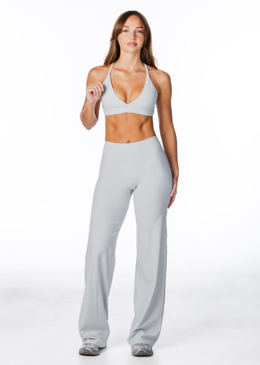 TALL 'Flow' Flares - Light Grey - Kikiva Collection