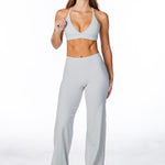 TALL 'Flow' Flares - Light Grey - Kikiva Collection