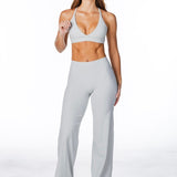 TALL 'Flow' Flares - Light Grey - Kikiva Collection