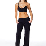 TALL Fold Over 'Flow' Flares - Black - Kikiva Collection