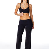 TALL Fold Over 'Flow' Flares - Black - Kikiva Collection