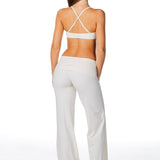 TALL Fold Over 'Flow' Flares - Cream - Kikiva Collection