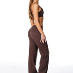 TALL Fold Over 'Flow' Flares - Dark Choc - Kikiva Collection