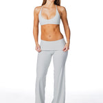 TALL Fold Over 'Flow' Flares - Light Grey - Kikiva Collection