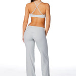 TALL Fold Over 'Flow' Flares - Light Grey - Kikiva Collection