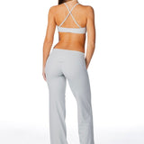 TALL Fold Over 'Flow' Flares - Light Grey - Kikiva Collection