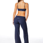 TALL Fold Over 'Flow' Flares - Navy Blue - Kikiva Collection