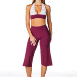 Tia Two Toned Crop - Burgundy - Kikiva Collection
