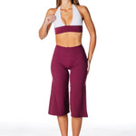 Tia Two Toned Crop - Burgundy - Kikiva Collection