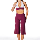 Tia Two Toned Crop - Burgundy - Kikiva Collection