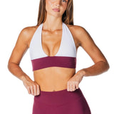 Tia Two Toned Crop - Burgundy - Kikiva Collection