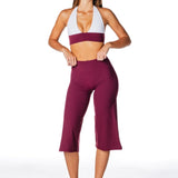 Tia Two Toned Crop - Burgundy - Kikiva Collection