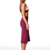Tia Two Toned Crop - Burgundy - Kikiva Collection
