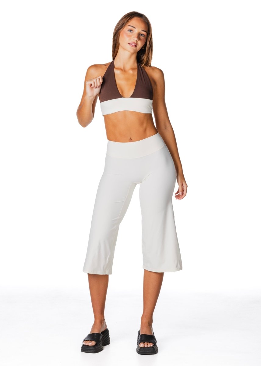 Tia Two Toned Crop - Cream - Kikiva Collection