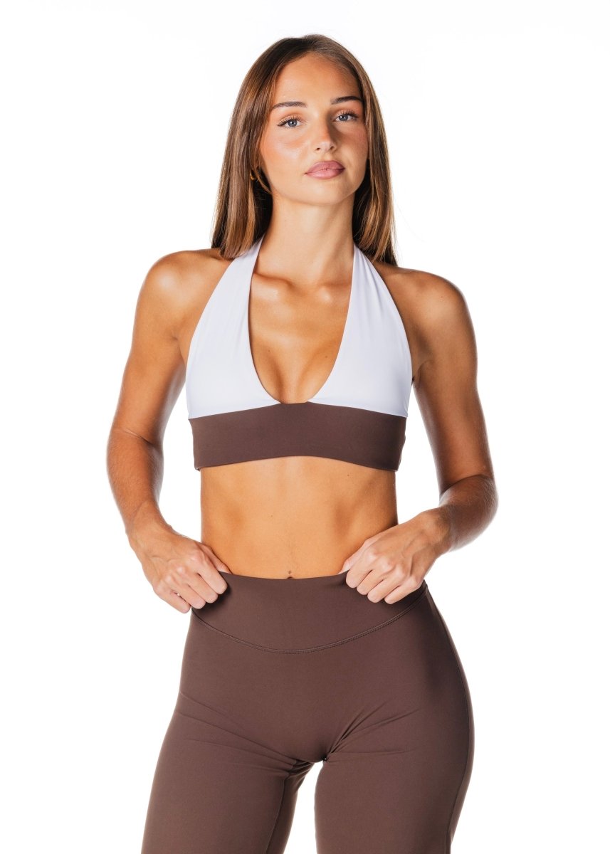 Tia Two Toned Crop - Dark Choc - Kikiva Collection